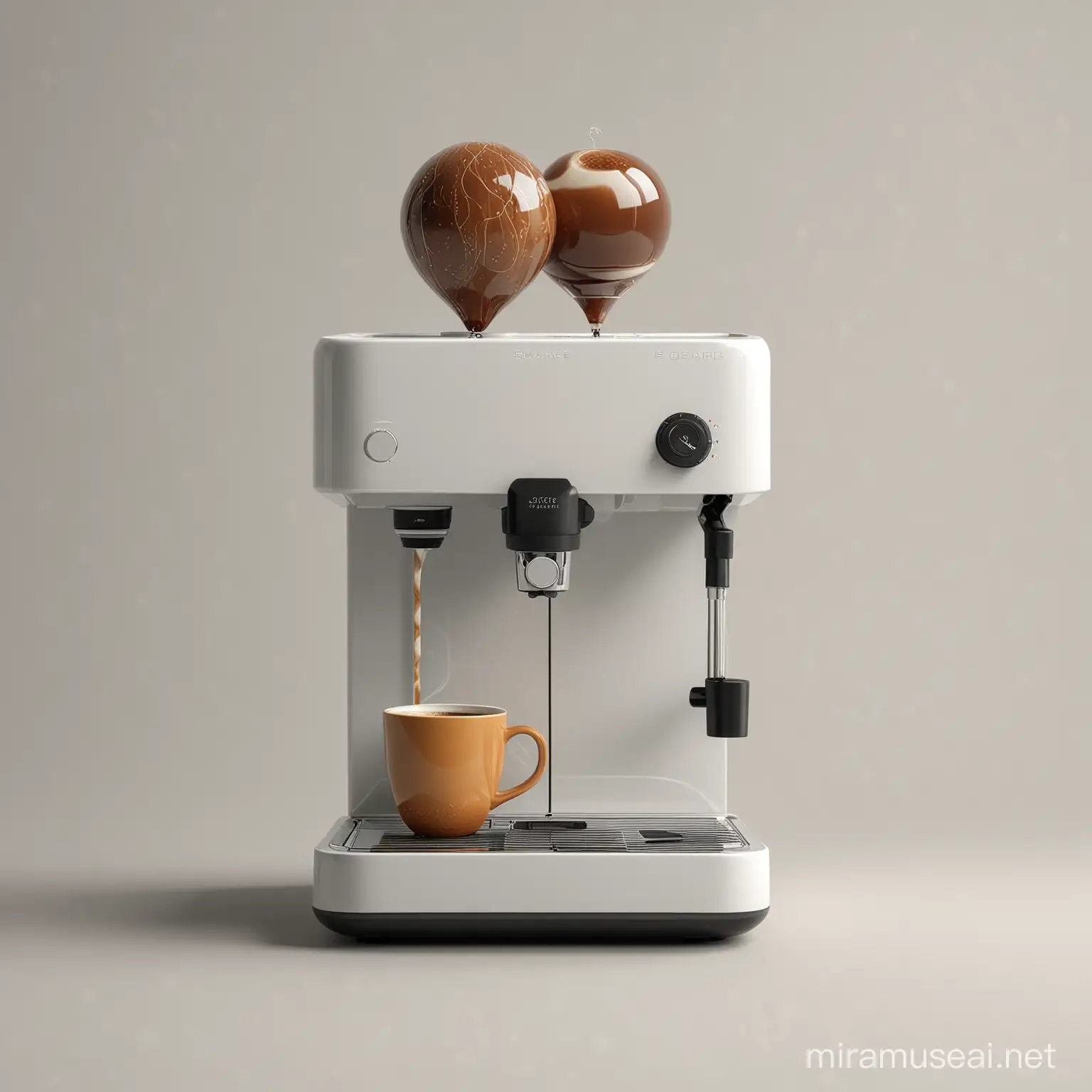 Create a different format coffee machine like square, a balloon etc.