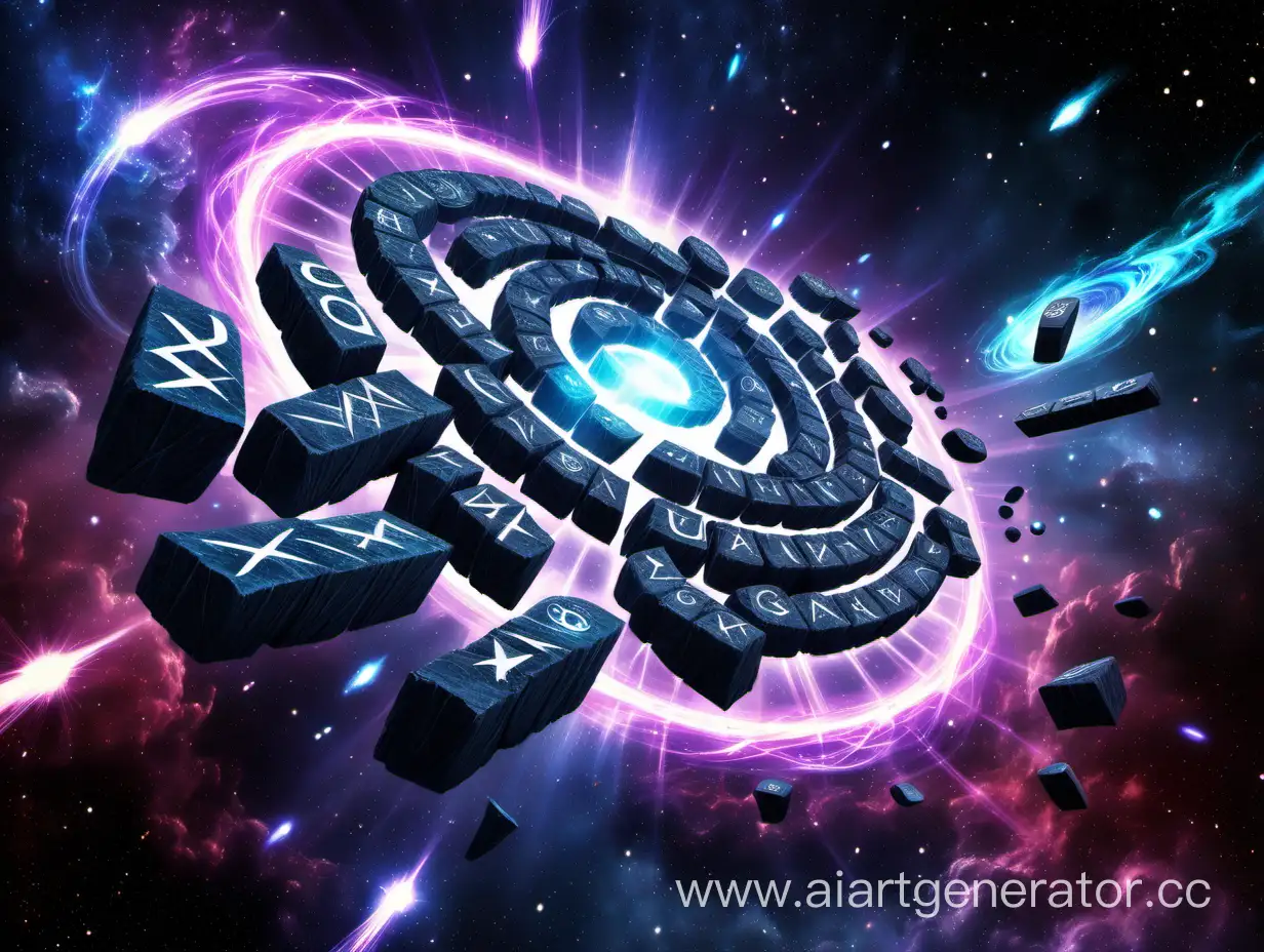 Runes fly out of the galaxy 