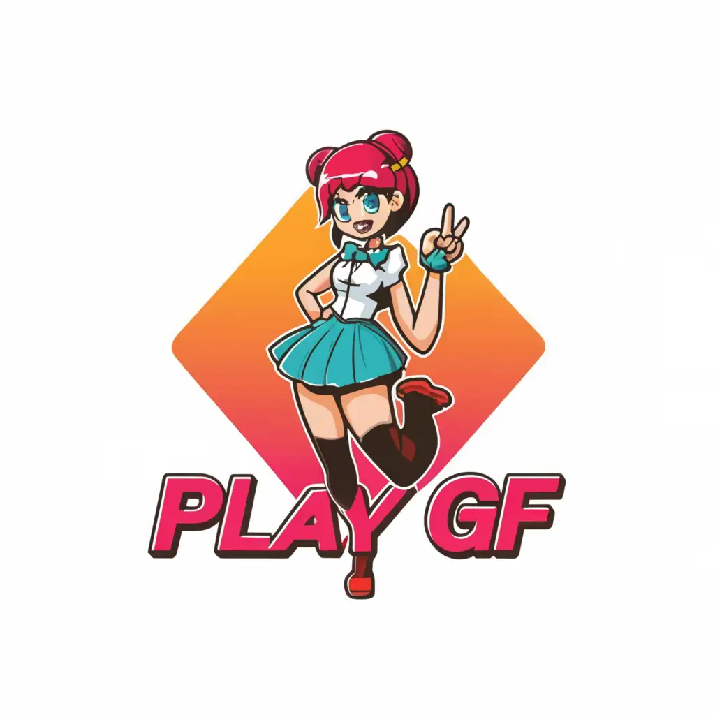 LOGO-Design-For-Playgf-Super-Short-Skirt-Cam-Girl-Theme
