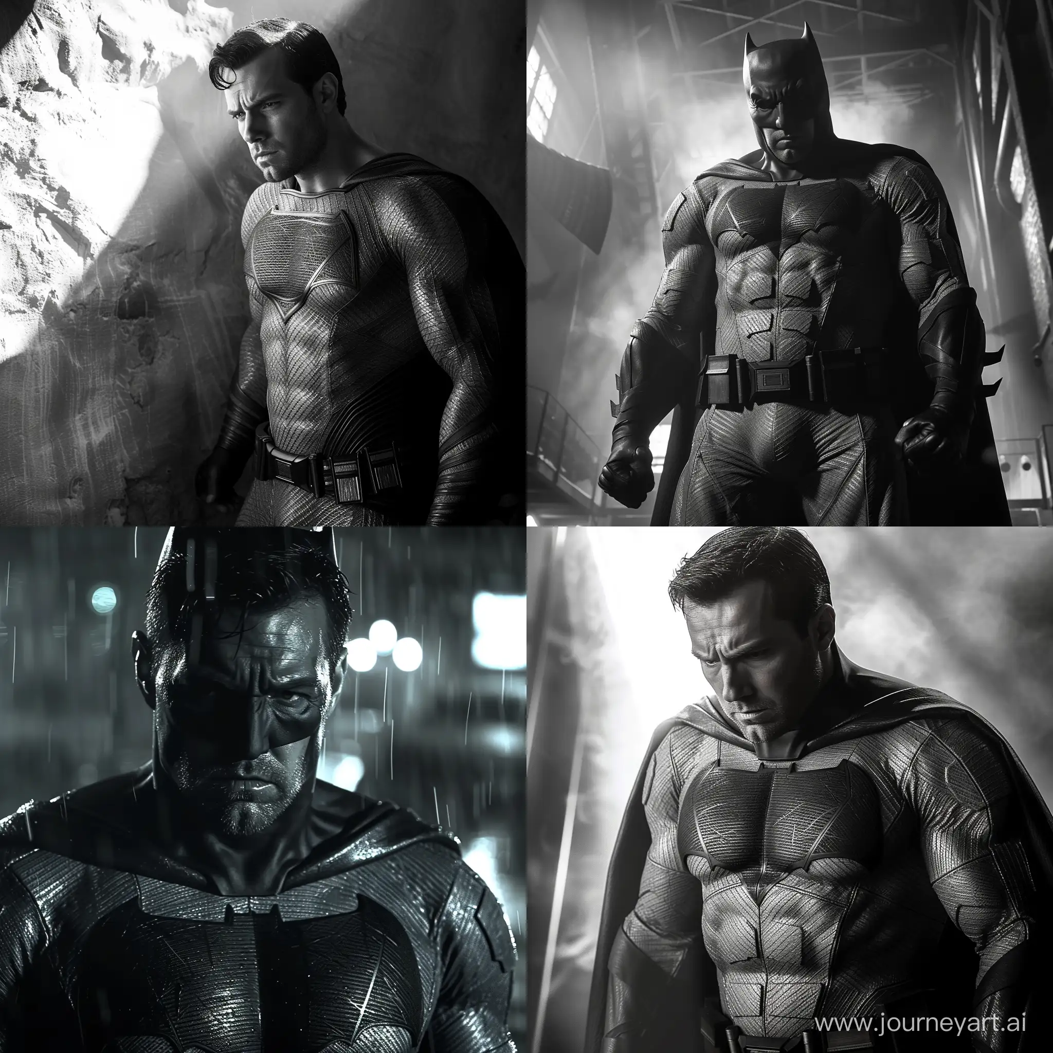 Batfleck in white 4K 4K Resolution, Dramatic, Dynamic Lighting, Epic