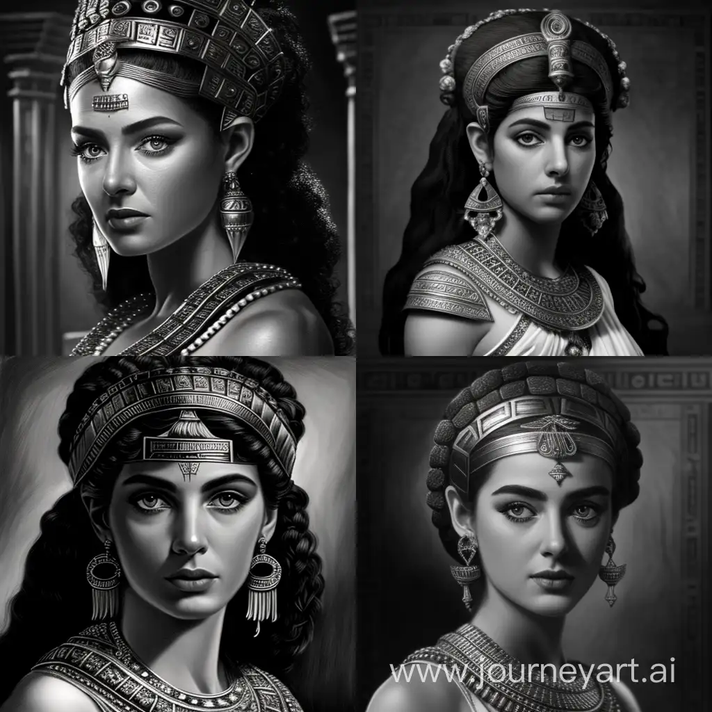 Monochrome-Portrait-of-Cleopatra