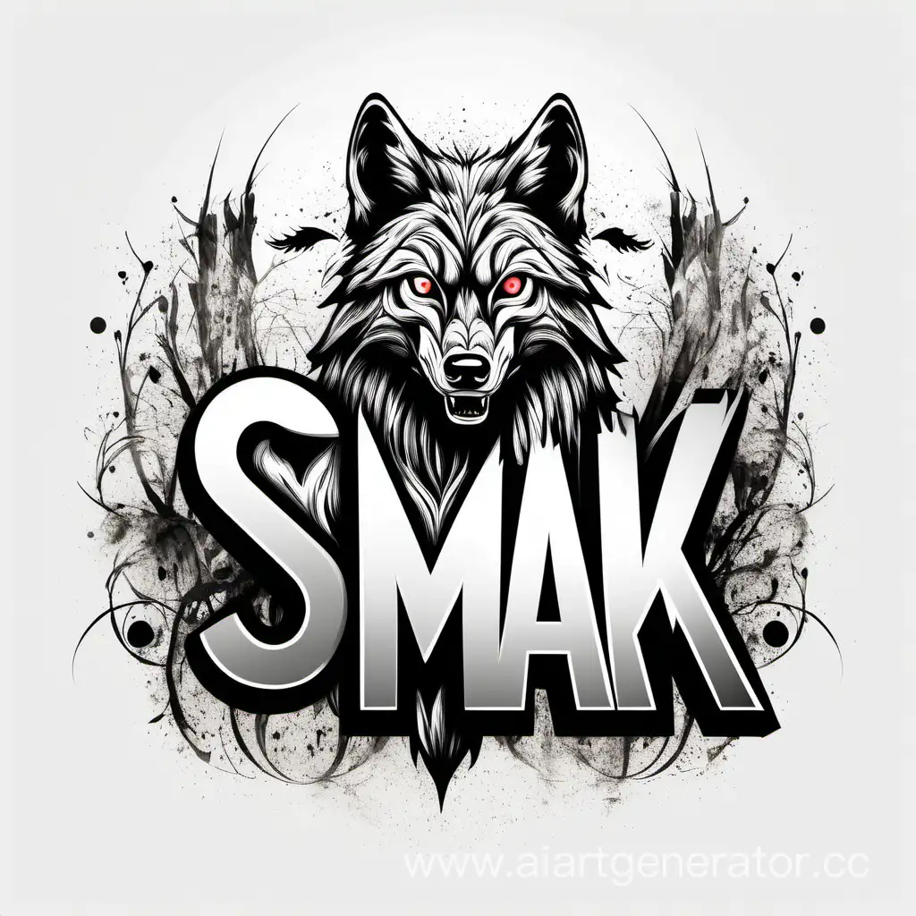 Ethereal-Wolf-Spirit-with-Smak-Inscription-on-White-Background