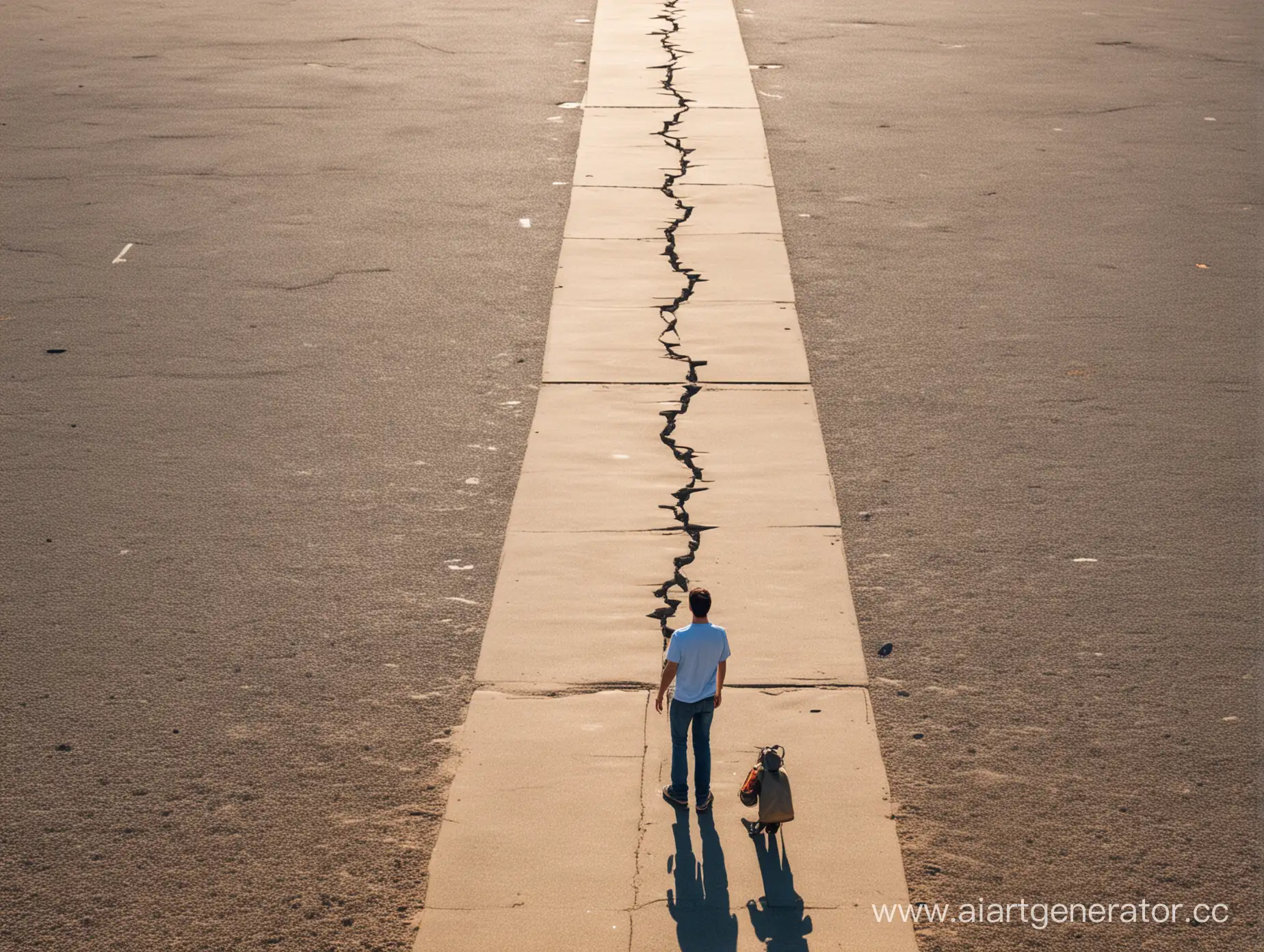 Person-Contemplating-a-Decision-at-Crossroads-in-Bright-Path