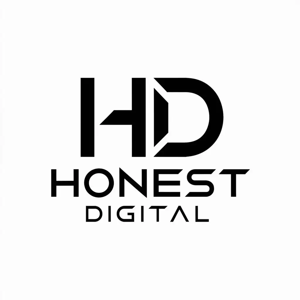 Modern Typography Logo Honest Digital Design