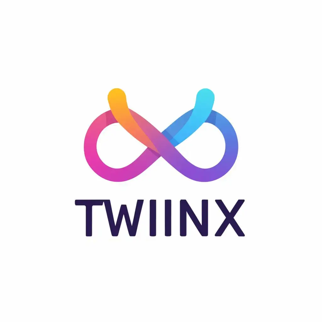 a logo design,with the text "TWINX", main symbol:TWINX,Moderate,be used in Internet industry,clear background