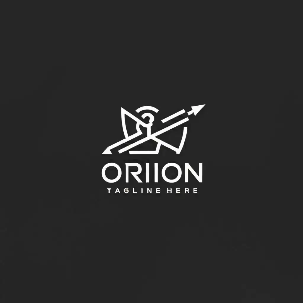 a logo design,with the text "orion", main symbol:Archer,Minimalistic,be used in Sports Fitness industry,clear background