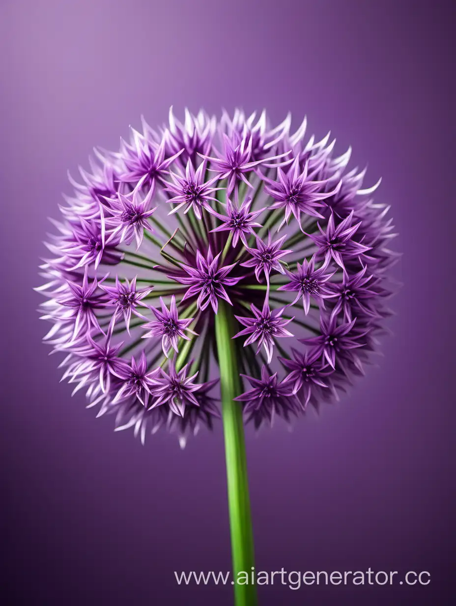 Allium light purple background 8k with details