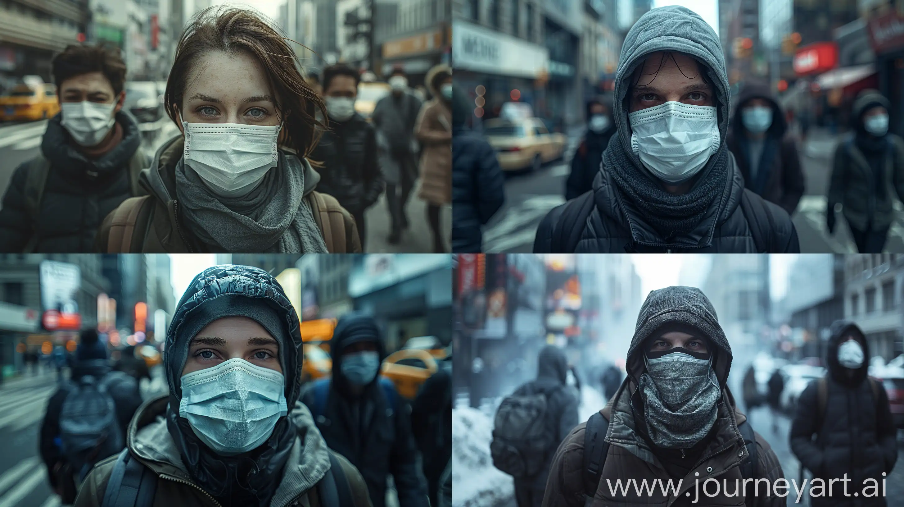 Desolate-City-Streets-During-Pandemic-Cinematic-Dystopian-Scene-with-Masked-People