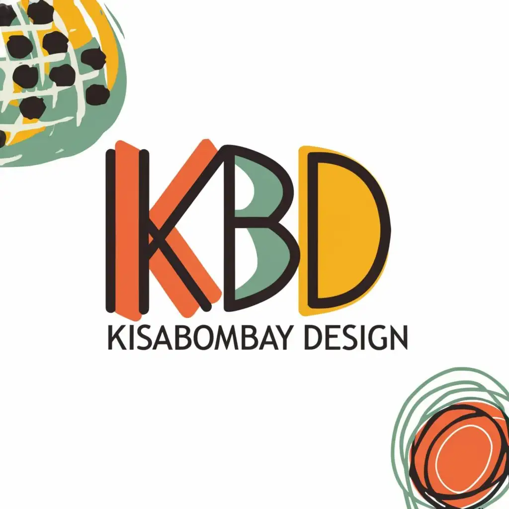 logo, KBD, with the text "KisaBombayDesign", typography, be used in Events industry