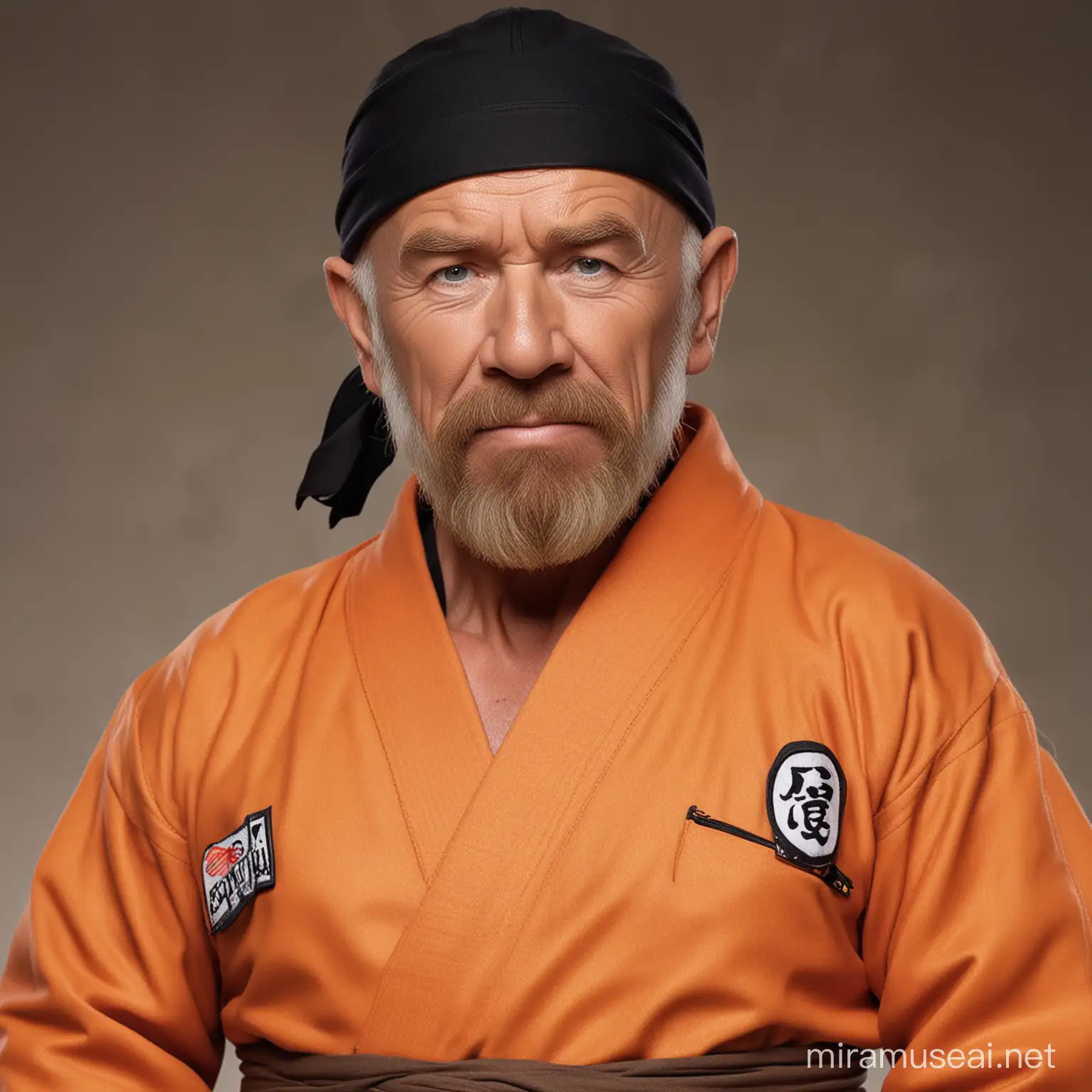CHUCK NORRIS AS MASTER ROSHI FROM DRAGONBALL Z
