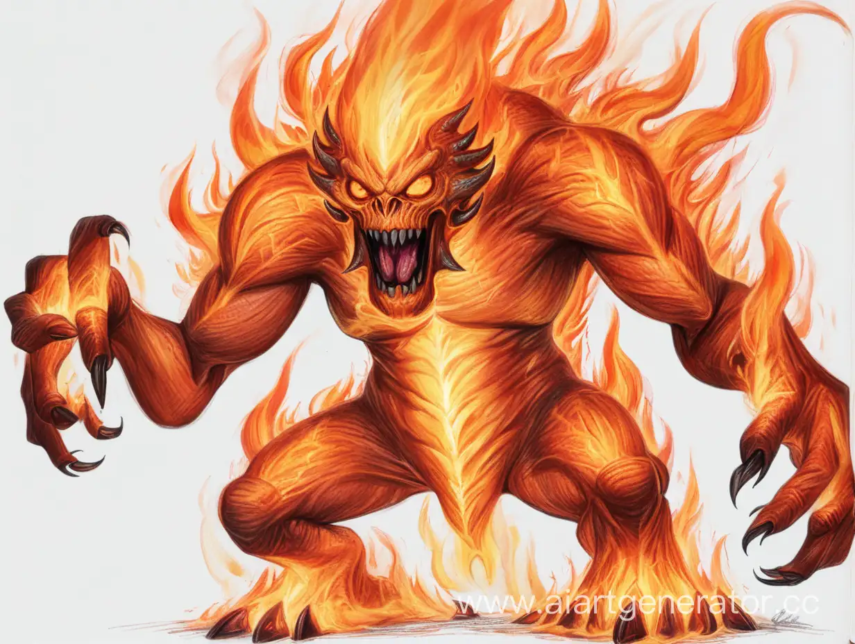 Fiery-Monster-in-360-Degrees-Dynamic-Illustration-of-a-Fearsome-Creature