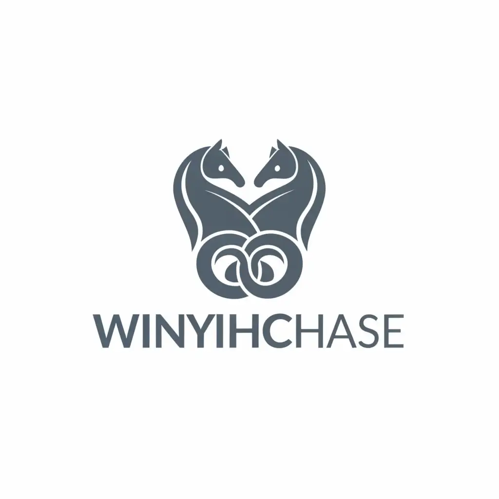 a logo design,with the text 'Winyah Chase', main symbol:horse and seahorse,Moderate,clear background