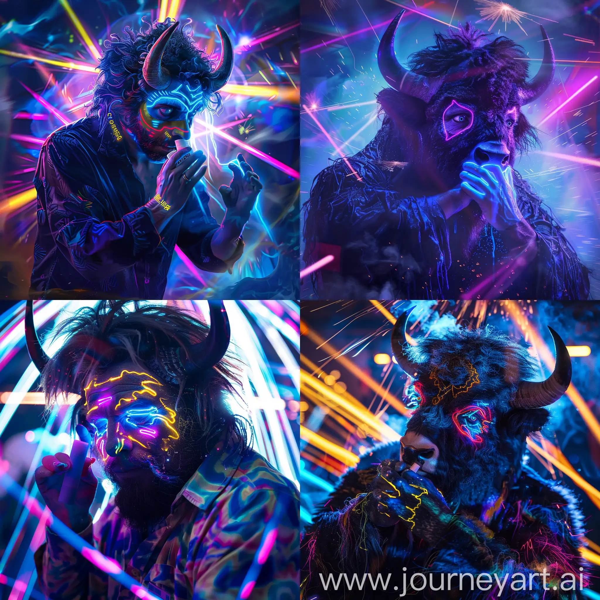 Buffalo-Bill-Neon-Face-Paint-Underground-Rave-Scene