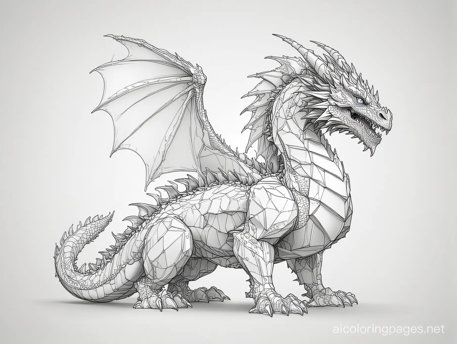 Majestic-Crystal-Titan-Dragon-Coloring-Page-Intricate-Line-Art-on-White-Background