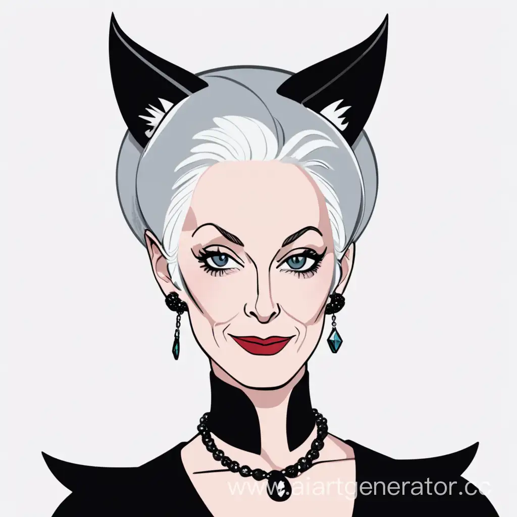 Miranda Priestly with cat ears
