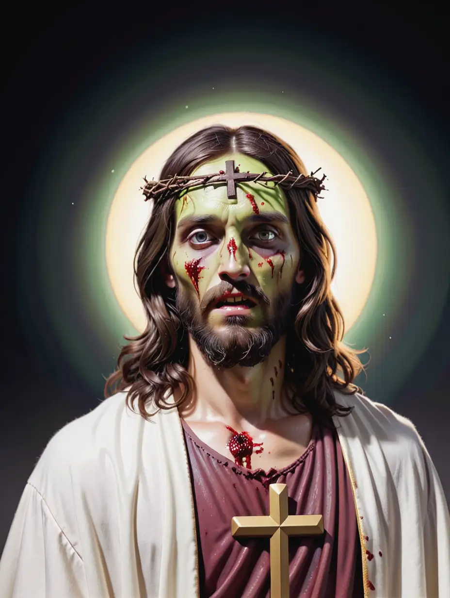 Apocalyptic Risen Deity Zombie Jesus Emerges