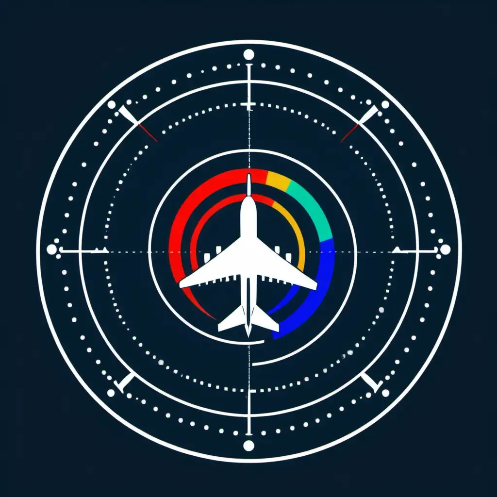 Asian Airlines Aircraft Radar Design in LogoInspired Colors