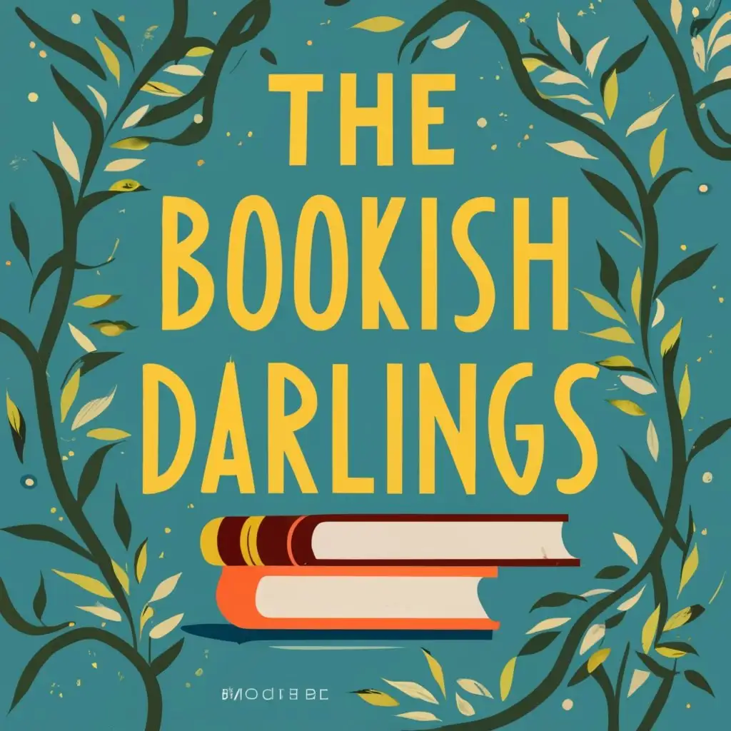 logo, Books, Vines, with the text "The Bookish Darlings", typography