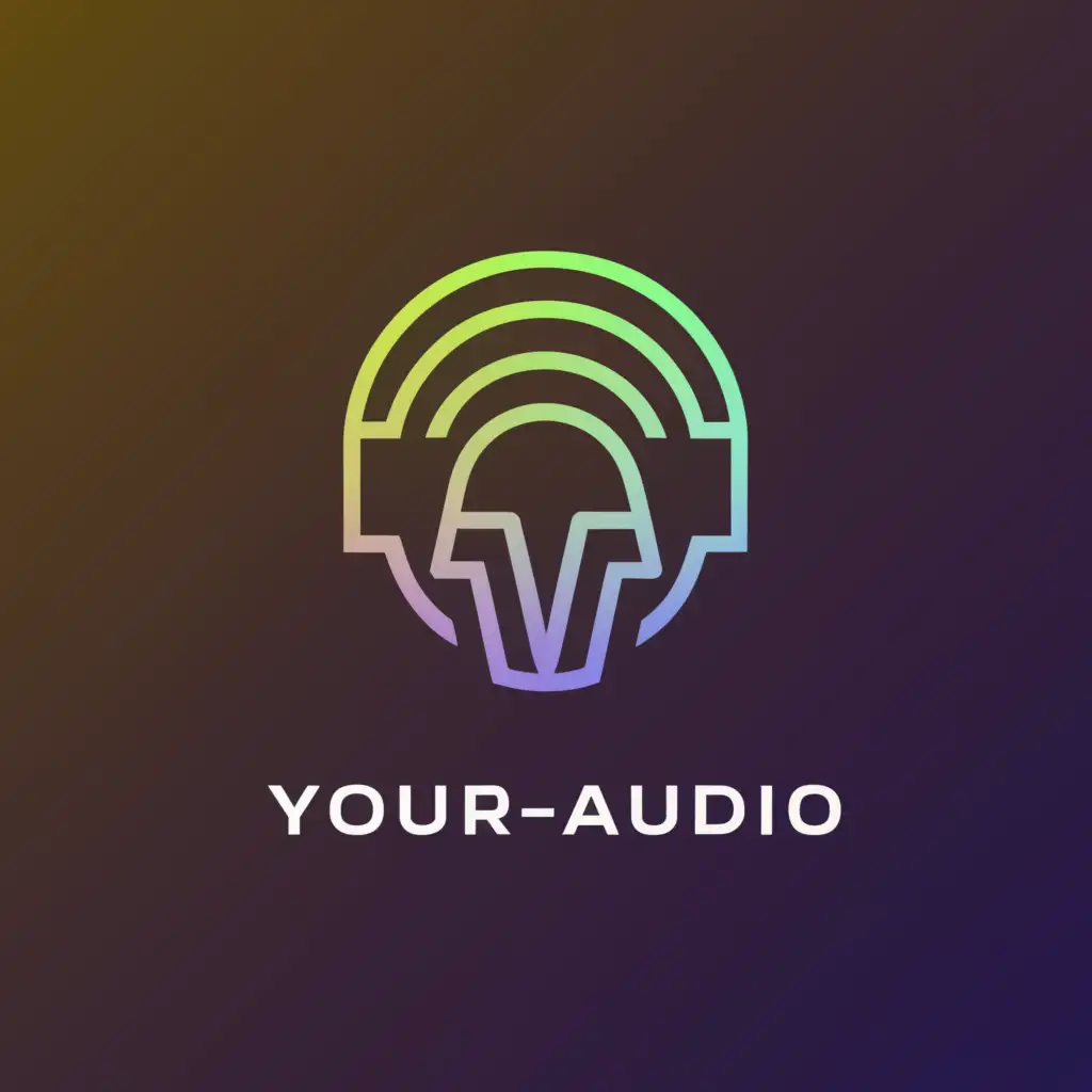 a logo design,with the text "YOURAUDIO", main symbol:AI,Moderate,be used in Entertainment industry,clear background