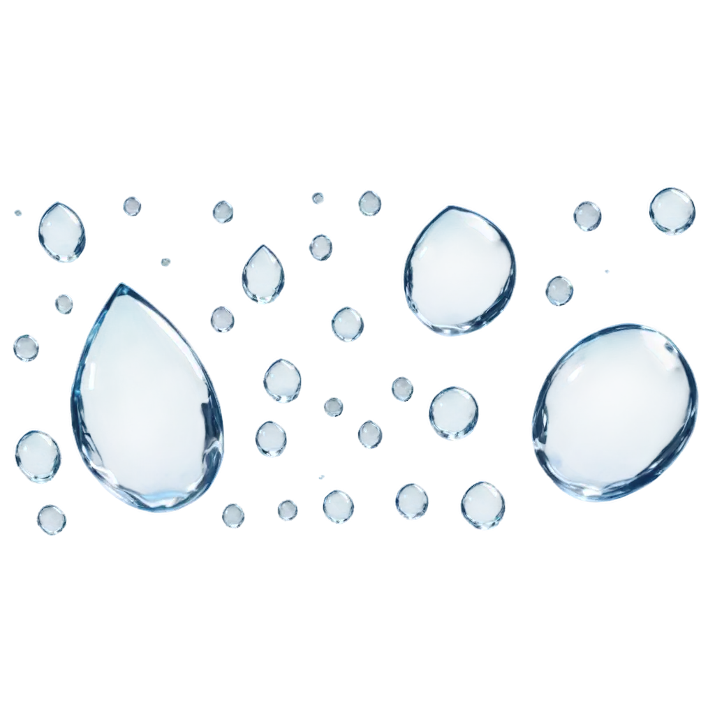 water droplets of different sizes 4K ultra detailed