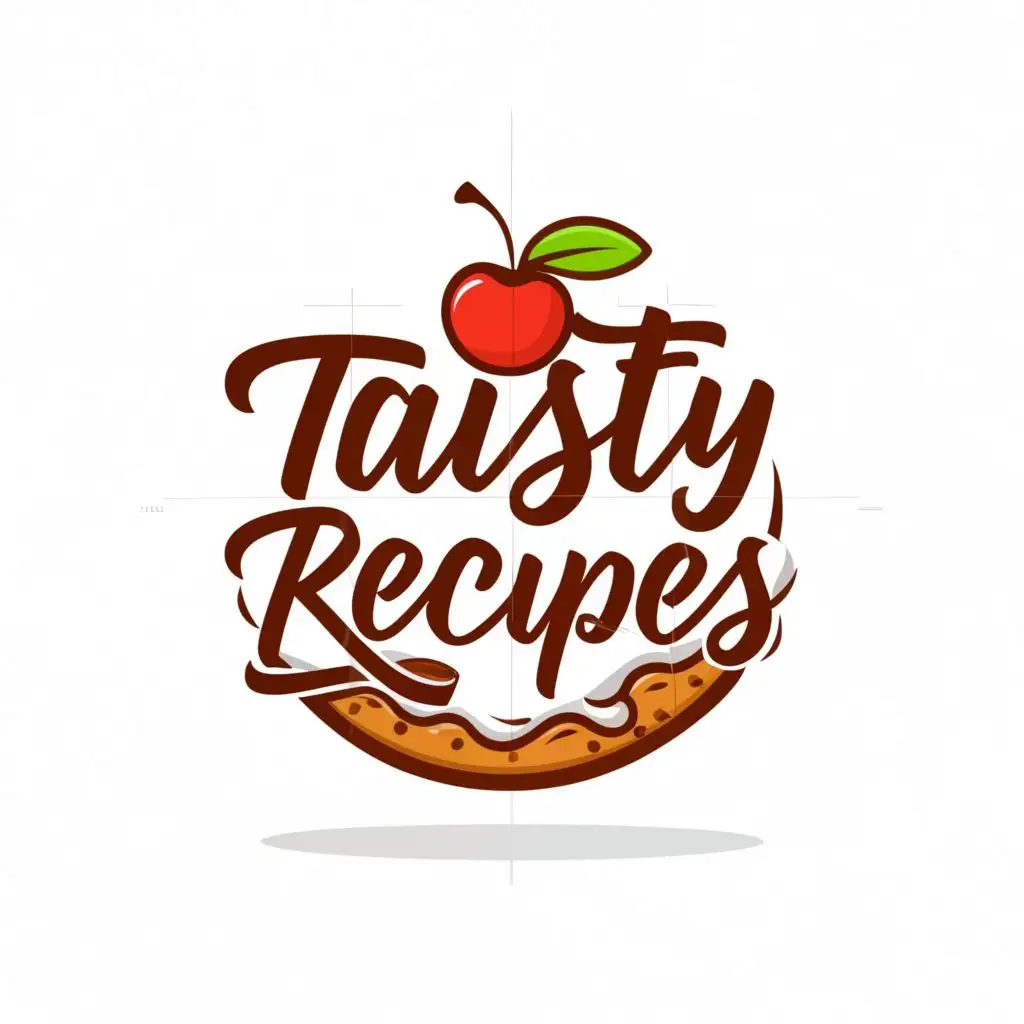 LOGO-Design-for-Tasty-Recipes-Appetizing-Red-Green-with-Culinary-Theme-and-Modern-Typography