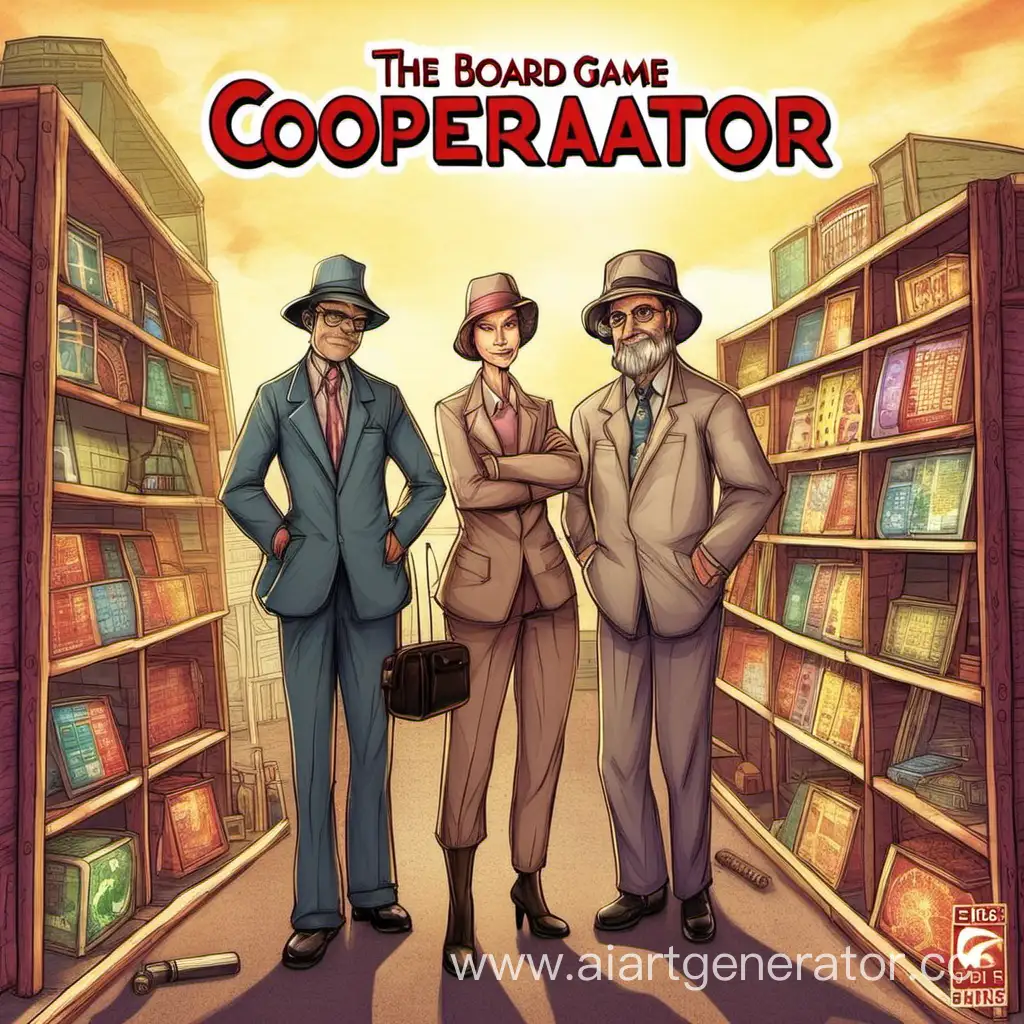 Strategic-Cooperation-Board-Game-Cover-Art-Collaborative-Gameplay-and-Engaging-Visuals