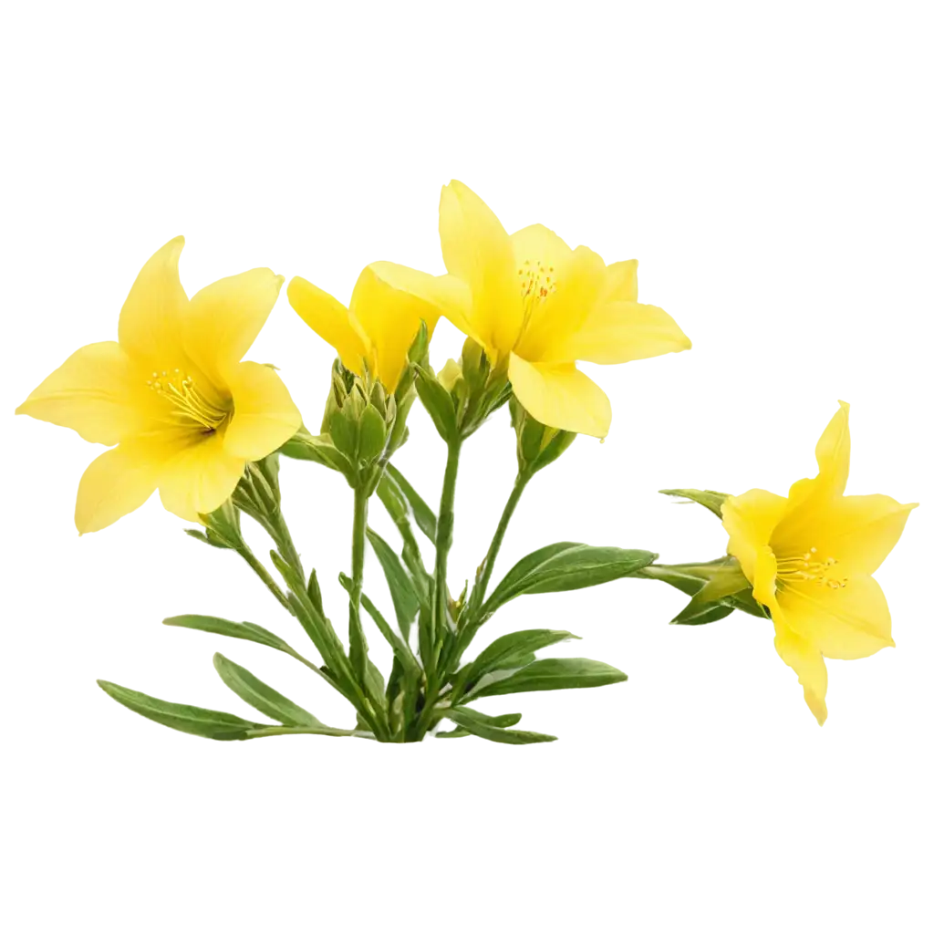 Exquisite-PNG-Rendering-Three-Stemless-Yellow-Evening-Primrose-Blooms