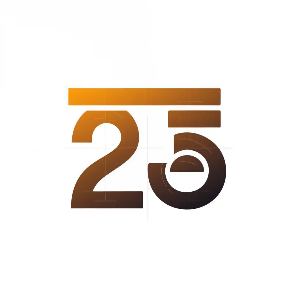 a logo design,with the text "25", main symbol:roof,Moderate,clear background