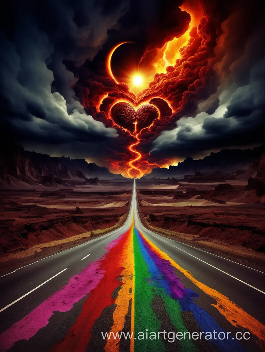 color and doom are what this world is made of, in the end we all feel joy, the road to sorrow is lined with love