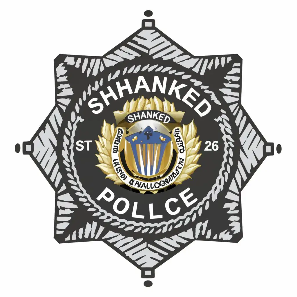 a logo design,with the text "Shanked Police Department", main symbol:Police Badge, Professionalism, Maturity, Willingness,Moderate,clear background