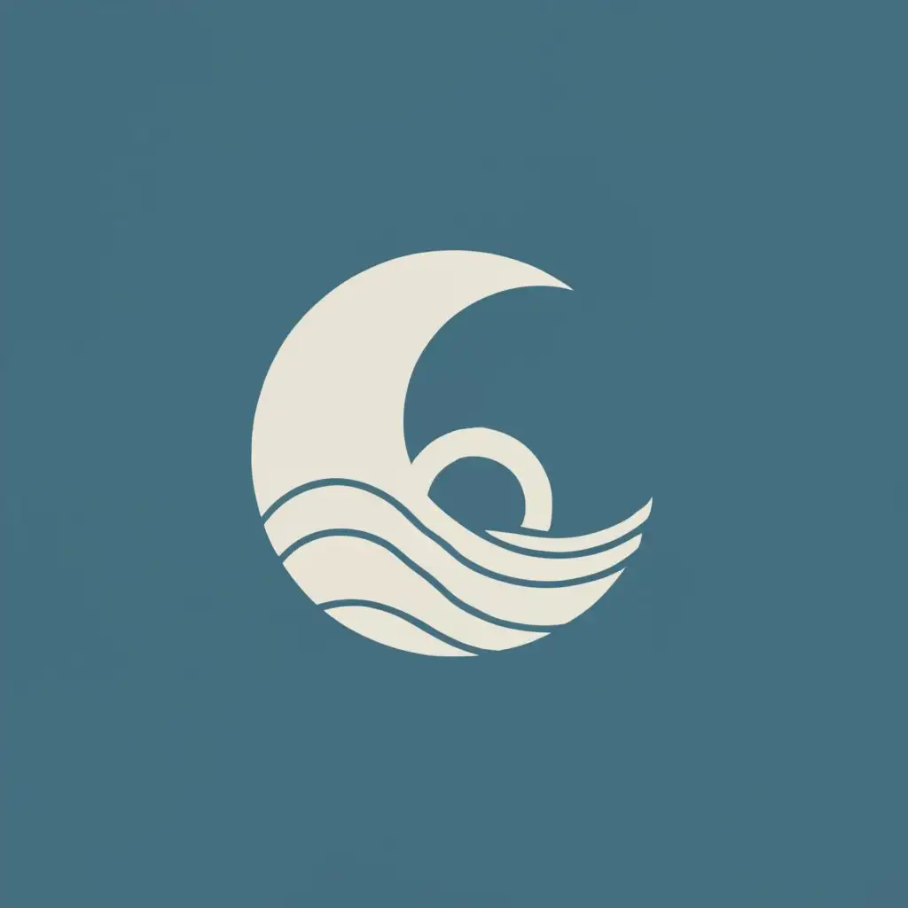 logo, moon, waves, tides, with the text "moonie", typography, be used in Nonprofit industry