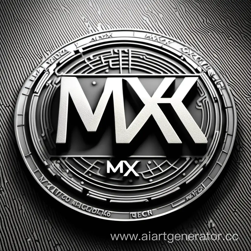 Крипто-монета, а по середине надпись MX.