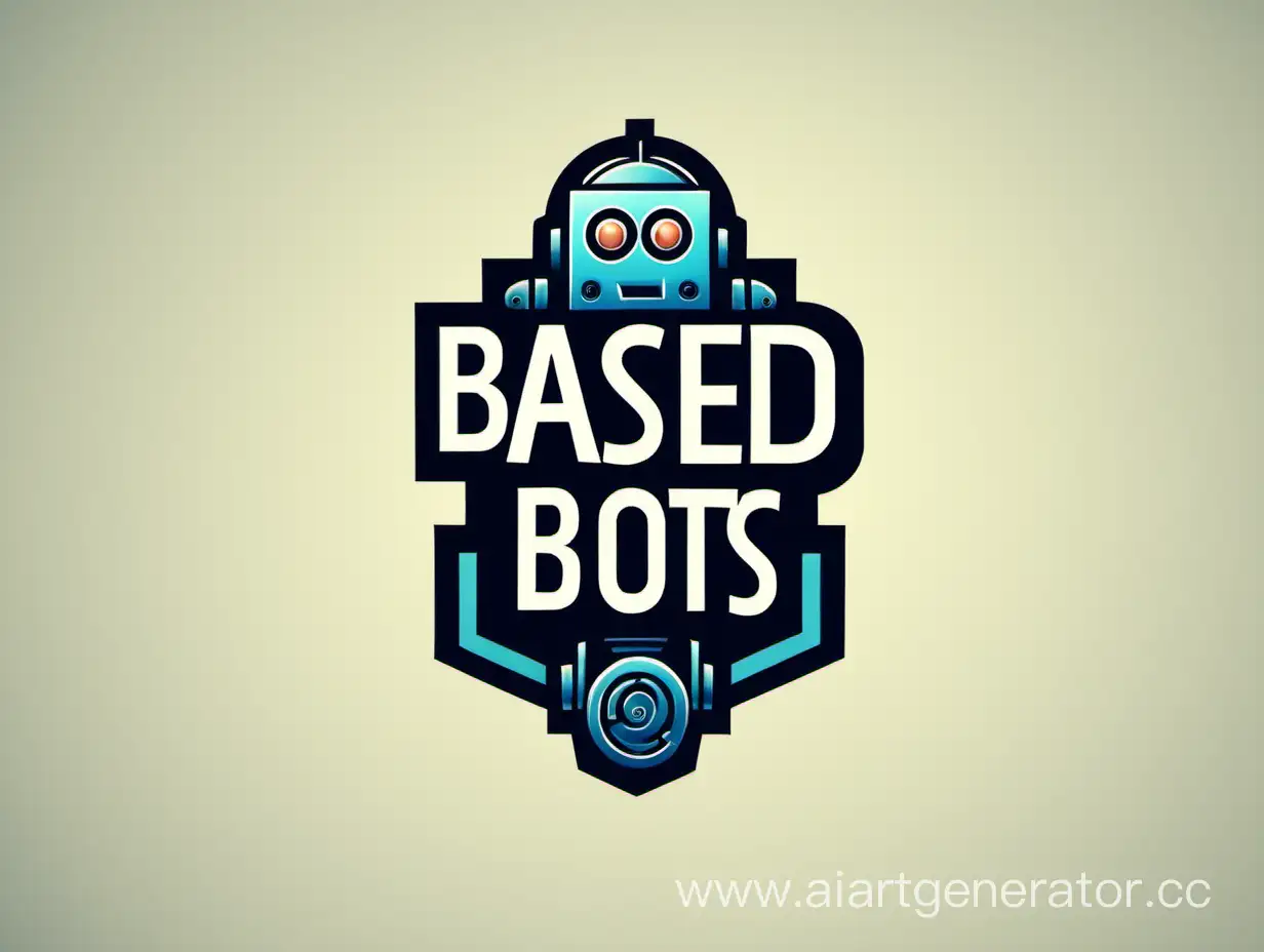 Создай логотип для команды под названием «Based Bots», используя аббревиатуру или идеи без букв и слов