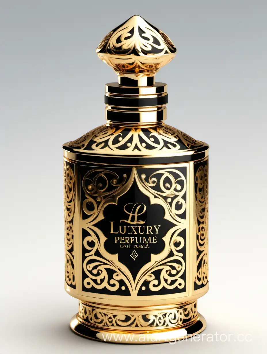 Exquisite-Luxury-Perfume-Bottle-with-Arabic-Calligraphic-Ornamental-Double-Height-Cap