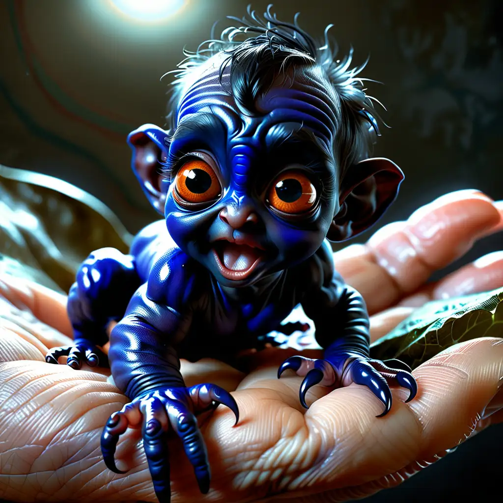 Adorable Mythological Baby Fresno Nightcrawler Photorealistic Image