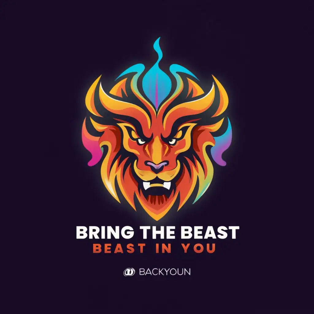 a logo design,with the text "BU, Bring the Beast in you", main symbol:beast , fire, water,Moderate,clear background