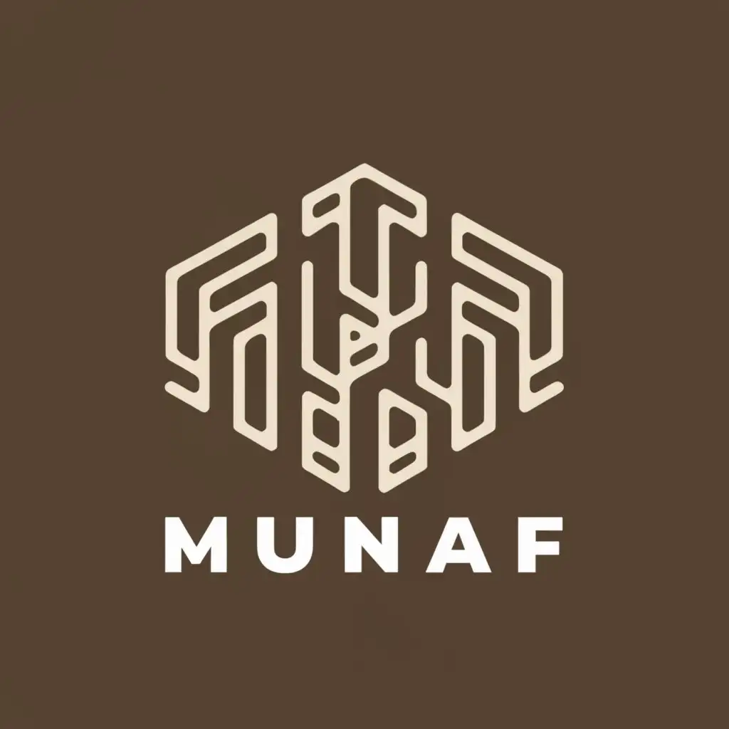 LOGO-Design-For-MUNAF-Bold-Sand-Text-with-Construction-Industry-Theme