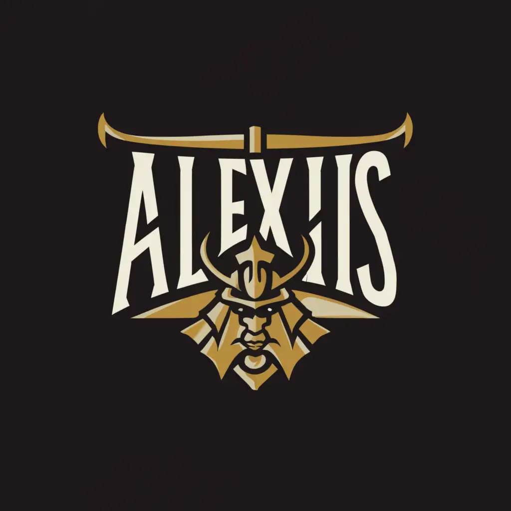 a logo design,with the text "Alexis", main symbol:Japanese, Samurai,Moderate,be used in Entertainment industry,clear background