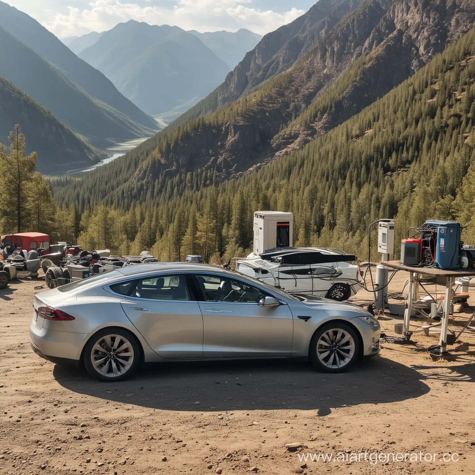 Tesla-Model-S-with-Solar-Roof-Generator-in-Pristine-Altai-Mountain-Range