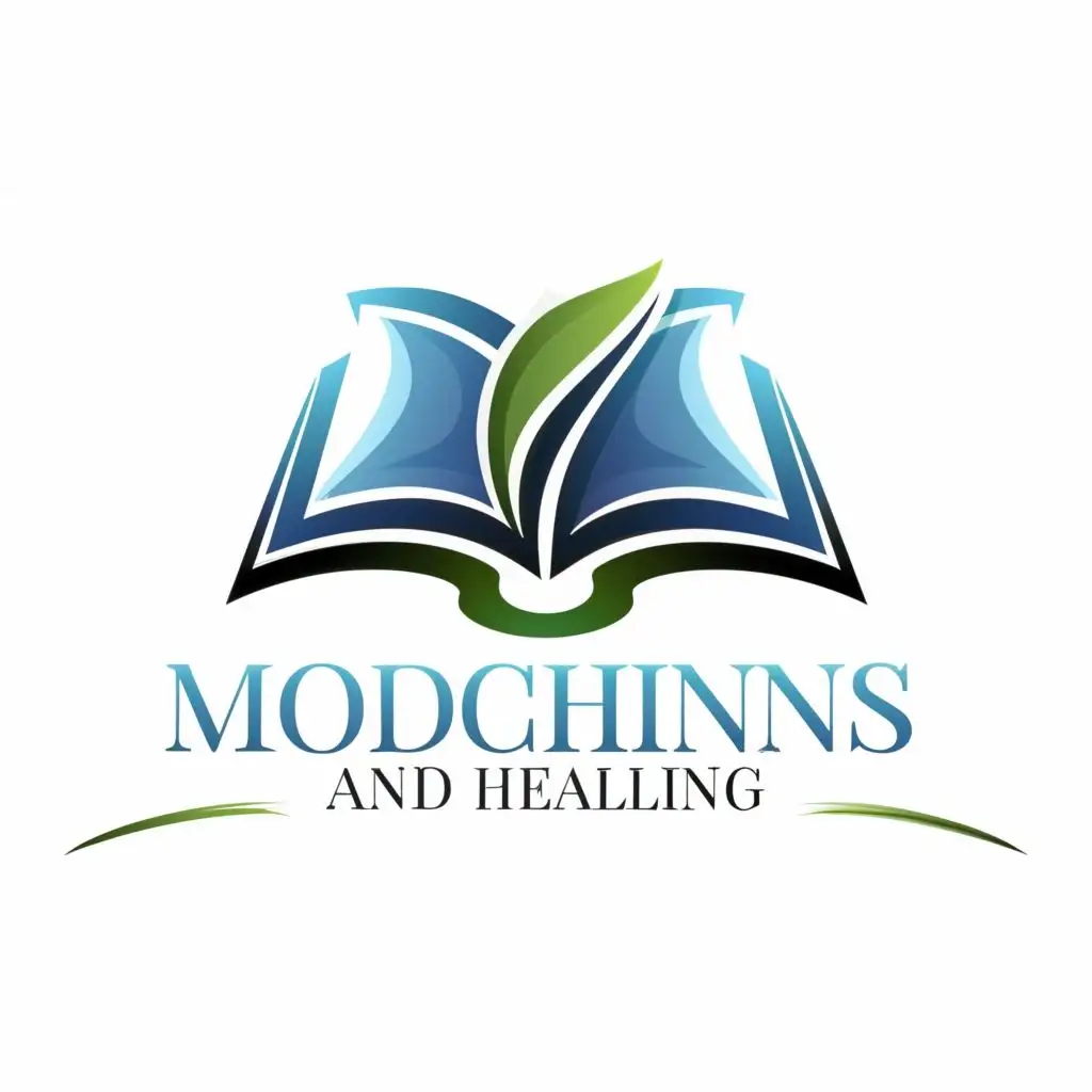LOGO-Design-For-Modern-Teachings-and-Healings-Contemporary-Book-Symbol-with-Typography-for-Religious-Industry