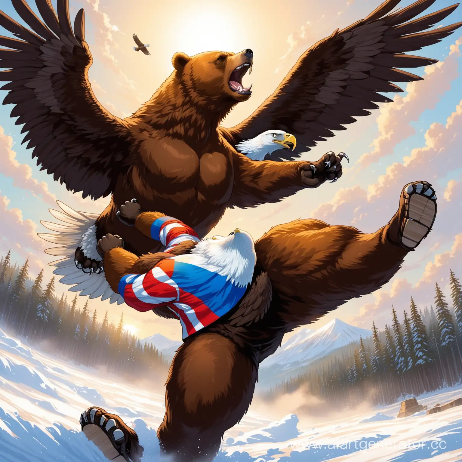 Russian-Bear-Triumphs-Over-American-Eagle-in-Epic-Battle