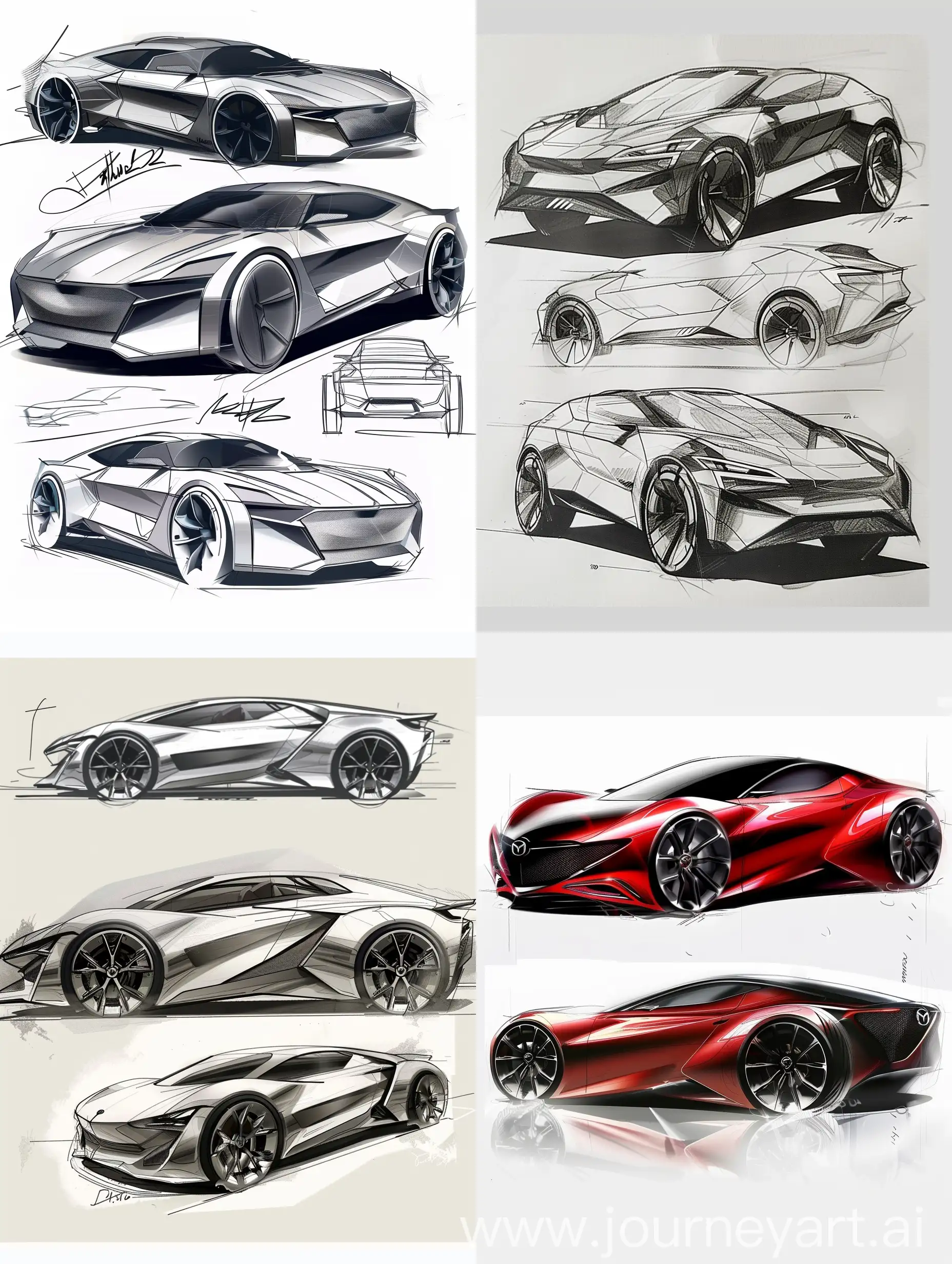 Innovative-Car-Design-Sketches-in-Detailed-Artwork