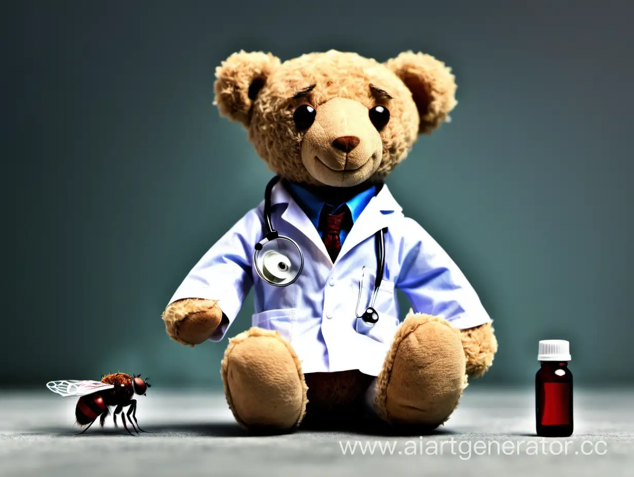 Adorable-Teddy-Bear-and-Doctor-Fly-Engage-in-Healing-Session
