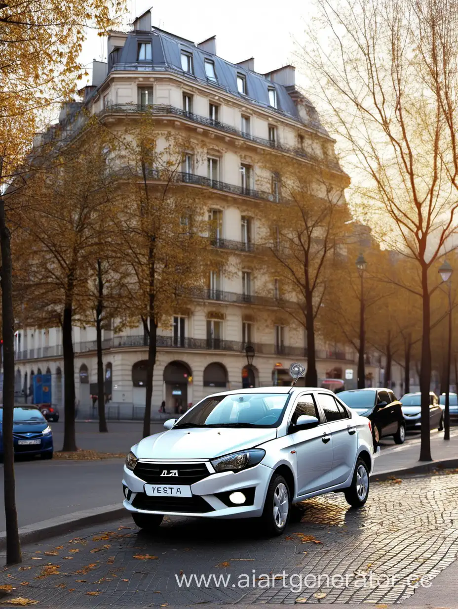 Lada-Vesta-Driving-through-Paris-in-the-Morning-Light