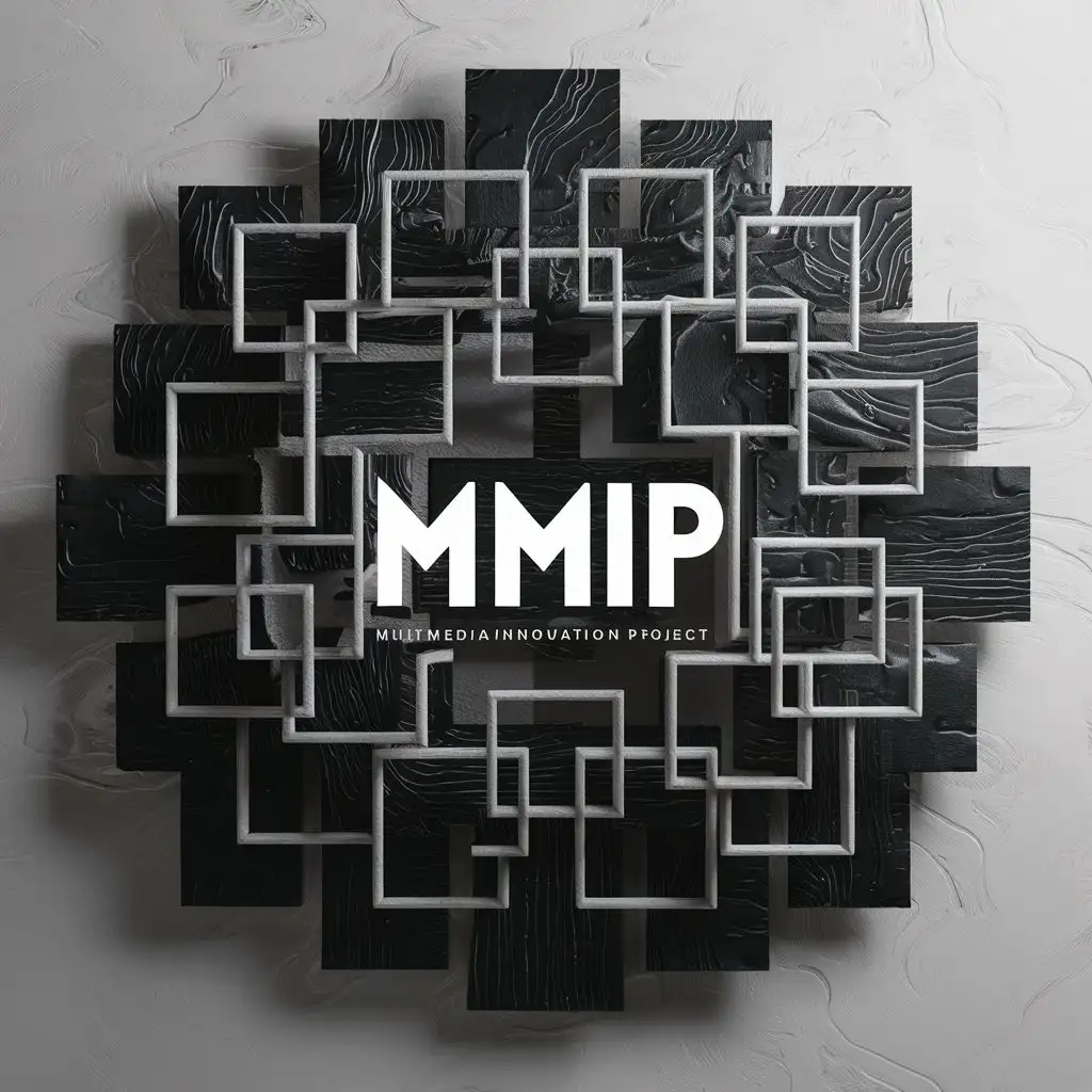 Обложка Youtube-канала с абстрактными черно-белыми квадратами на фоне и MMIP на лицевой стороне.