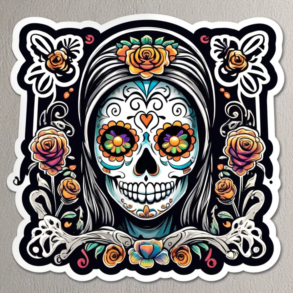 Dia de la muerte sticker