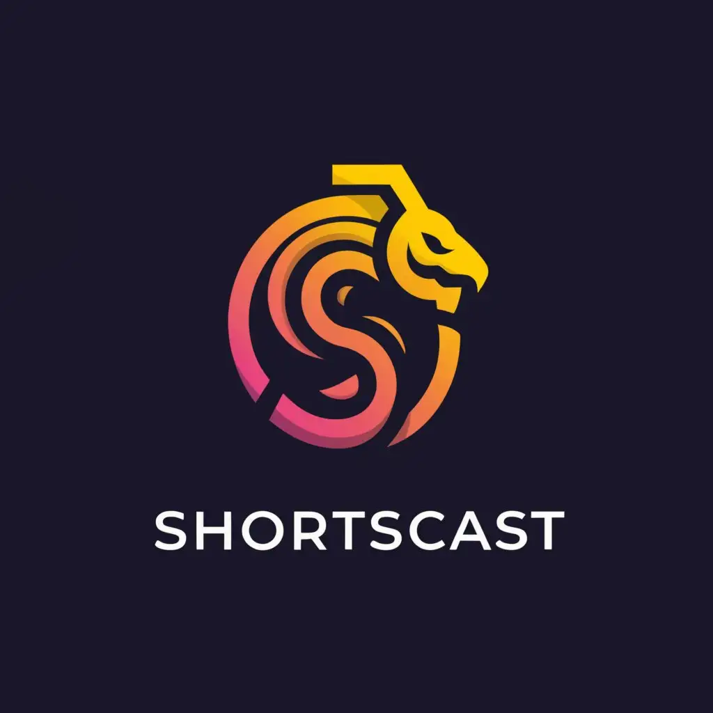 a logo design,with the text "ShortsCast", main symbol:headset, a dragon,complex,be used in Internet industry,clear background