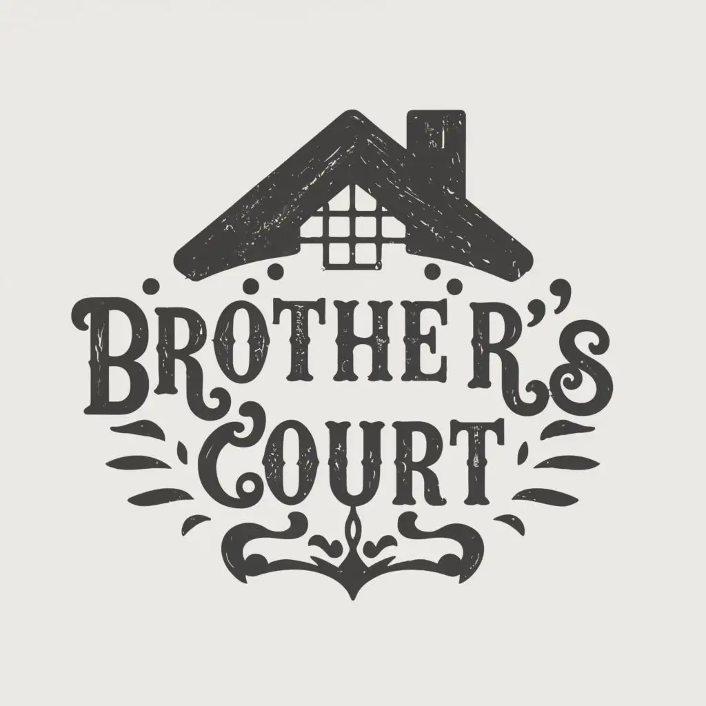 logo, home rental, with the text "Brother's Court", typography