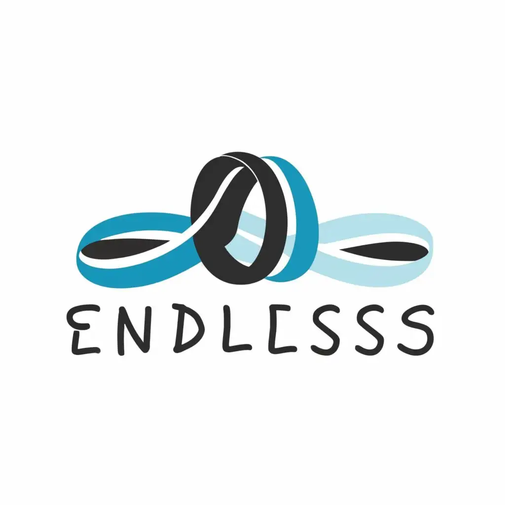 logo, EndLess, with the text """"
EndLess
"""", typography, be used in Internet industry