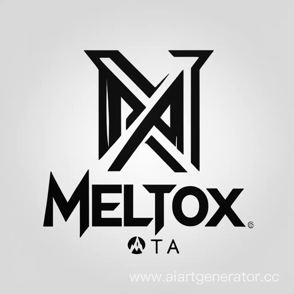 логотип с именем "MelTox", в стиле игры "Dota 2", написать только буквы
